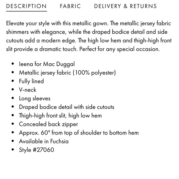 Mac Duggal metallic Purple Evening Gown - Picture 8 of 8